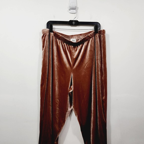 Jenni Velvet Lounge Jogger Pants in Mauve Women's Size XXL Elastic Waist Stretch - Picture 4 of 14
